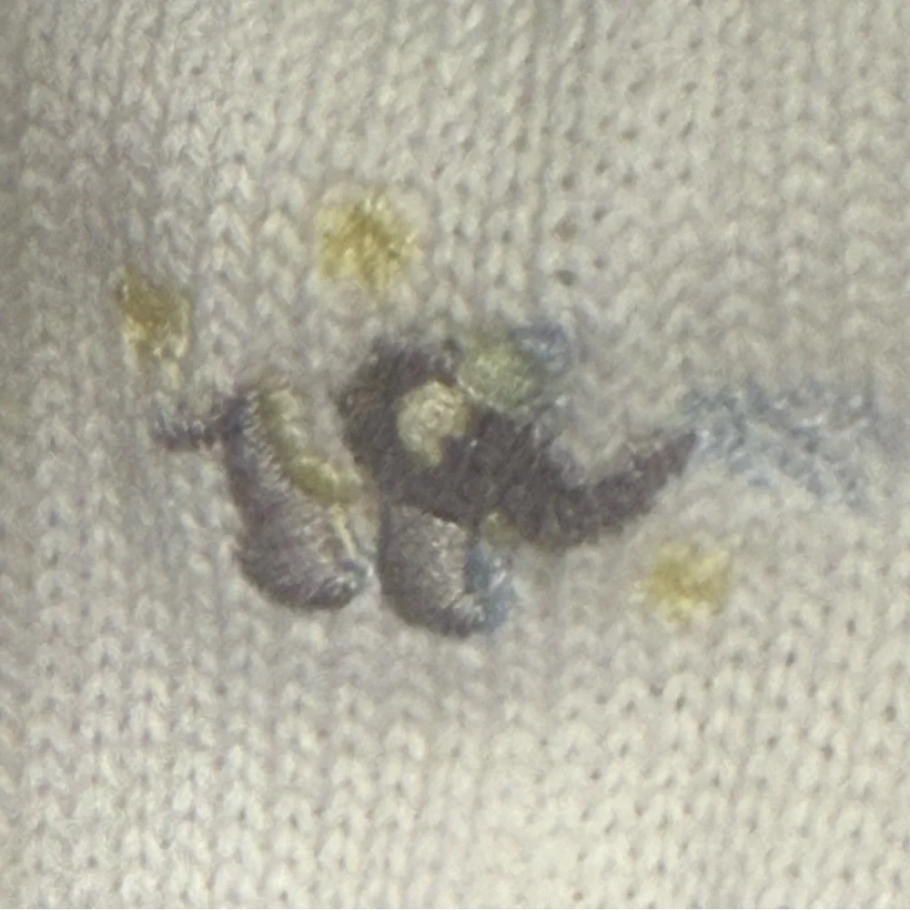 Baby GAP White Sweater with Blue Trim cardigan